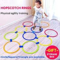 Children Brain Games Hopscotch Jump Circle Rings Set Kids Sensory Play Indoor Outdoor For Training Sports And Entertainment Toy