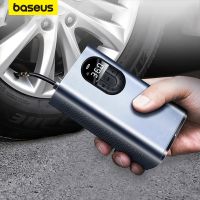 Baseus Car Air Compressor Electric Tyre Inflator Pump With LED Lamp For Motorcycle Bicycle Tire Portable Inflatable Pump Air Compressors  Inflators