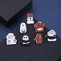 Funny Cartoon Panda Bear Enamel Brooches Cute Animal Lapel Badge Pins Bag Clothes Backpack Jewelry Gifts For Women Girls