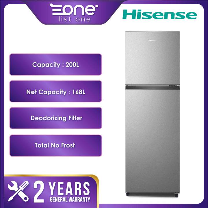 【24H Ship Out】Hisense 200L 2 Door Refrigerator RT208N4ASN Fridge | Peti ...