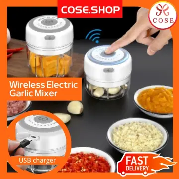 Portable Electric Mini Garlic Chopper Blender Mincer with USB Charging