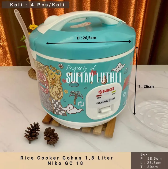 Promo!!! BISA COD (Bayar Ditempat) Rice Cooker Gohan 1.8 Liter Niko GC