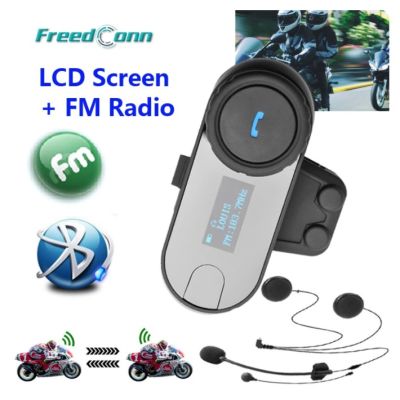 New Freedconn t-com SC Motorcycle intercom bluetooth 5.0 music sharing w/bt ชุดหูฟังอินเตอร์คอมติดหมวกกันน็อคพร้อมวิทยุ fm 800 Meters
