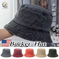 [05H5] หมวก Bucket American style ผ้าcotton สีผ้ายีนส์ ดีไซน์สวย ใส่เท่ห์อย่างมีสไตล์