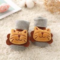 New Born Baby Socks Warm Cotton Floor Non-slip Cartoon Doll Socks with Bells Baby Girls Boys Soft Cute Boots Kids Socks