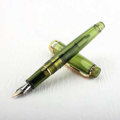 ▩ Jinhao 82 Transparent Olive Green Colour Business Office Student School Stationery Supplies Fine Nib Fountain Pen New