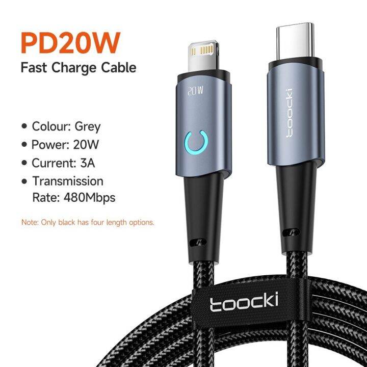 toocki-usb-c-สำหรับ12-13-14-pro-max-mini-xs-led-pd-usb-เร็วแบบ-c-เป็นข้อมูลหัวไลท์นิงสำหรับอุปกรณ์