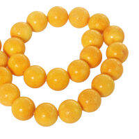 เซซีบอน ลูกปัดหินแท้รปทรงกลมประการังสีเหลือง (Round Yellow Coral) 16 mm