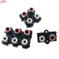 1PCS 2 Hole 4 Hole 6 Hole RCA Female Socket AV Audio Video input Connector Jack Lotus Row Amplifier Interface PCB Mount