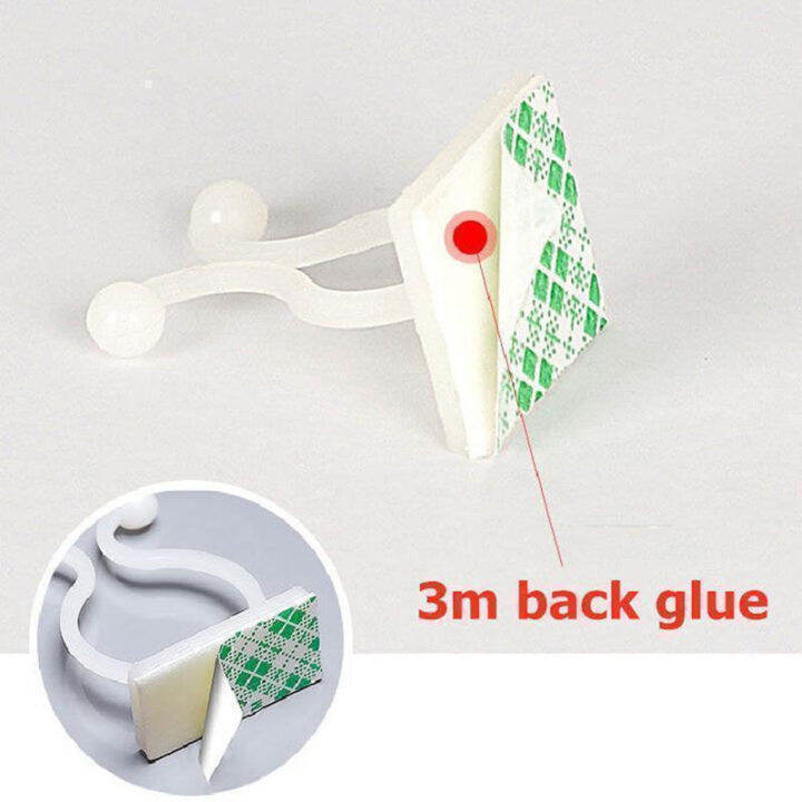 10pcs-set-artifact-plant-climbing-hook-fixed-paste-trace-wall-button-nail-free-long-clip-climbing-plant