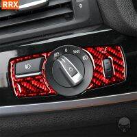 ✒❒∋ For BMW X3 F25 2011-2017 X4 F26 2014-2017 Headlight Switch Dim Light Control Knob Button Cover Trim Carbon Fiber Accessories