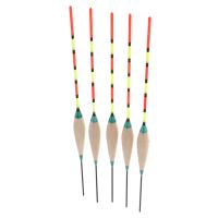 【YF】✻✼  5pcs Balsa Wood Fishing and Bobbers Set Buoy for Crappie Pan Bass Tackles