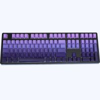 ✿☂◈ PBT Dye-sub Purple Gradient Keycaps with Backlit for Cherry MX Switches Fit 61 87 104 108 Mechanical Keyboards