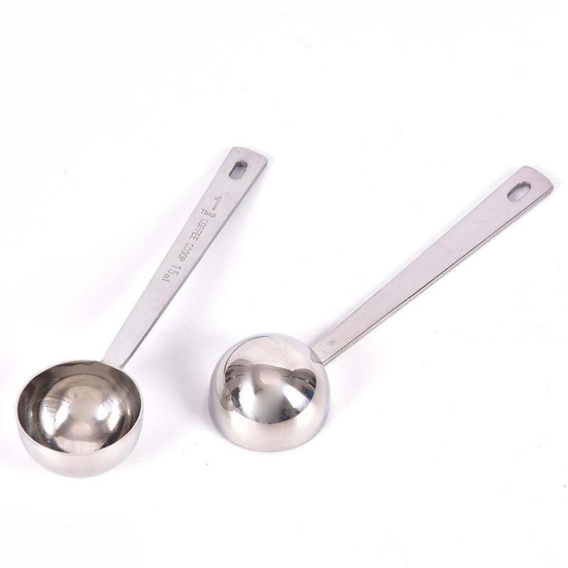 2 Size Stainless Steel Measuring Spoon Tea Baking Sugar Coffee Scoop Tablespoon 