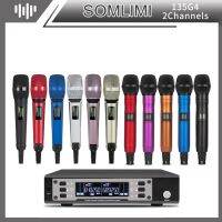 SOMLIMI EW135G4 UHF ระบบไร้สายระยะไกลสองช่องแบบคู่ประสิทธิภาพการทำงานบนเวทีแบบไดนามิก