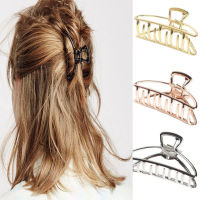 【CW】2020 Women Girls Geometric Hair Claw Clamps Hair Crab Moon Shape Hair Clip Claws Solid Color Accessories Hairpin LargeMini Size