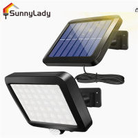 SunnyLady 56แอลอีดี Lampu Solar Dinding กลางแจ้งพร้อมเซ็นเซอร์ตรวจจับการเคลื่อนไหวไฟกันขโมยพลังงานแสงอาทิตย์สว่างมากสำหรับลานสวนรั้วระเบียง