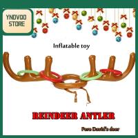 YNDVQO STORE Party Halloween Mistletoe Christmas Rings Toss Game Inflatable Toy Reindeer Antler Hat