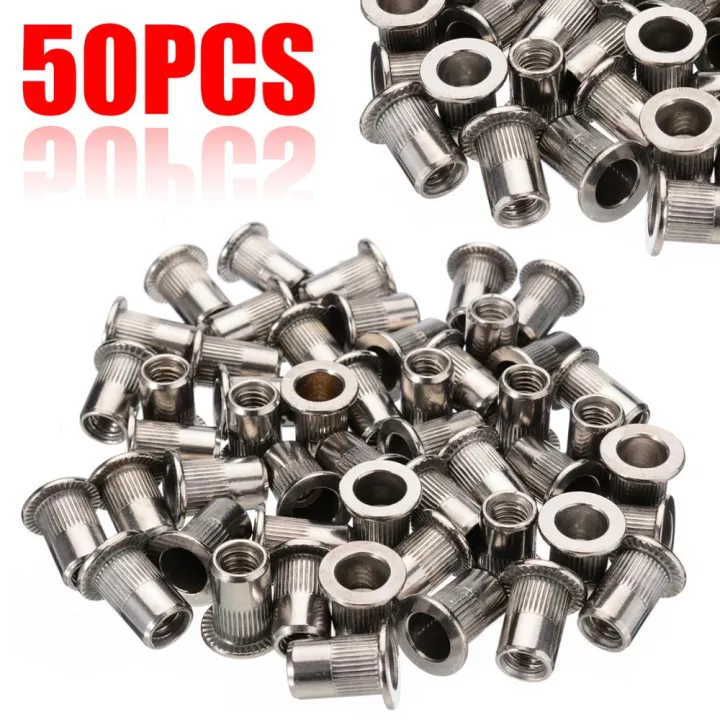 China Flat Hex Head Rivet Nut Pressure Threaded Inserts Blind Rivet Nut For Hardware Manufacturers And Suppliers | Hongji