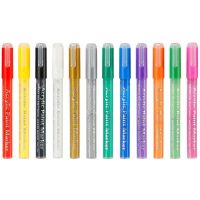 ปากกาเน้นข้อความสี12สีแห้งเร็วปากกาเน้นข้อความสำหรับบันทึกการวางแผนไบเบิ้ลวารสาร