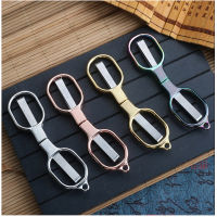 Anti-Rust Emergency Art Cutter Foldable Craft Safety Keychain Stainless Steel Folding Scissors Travel