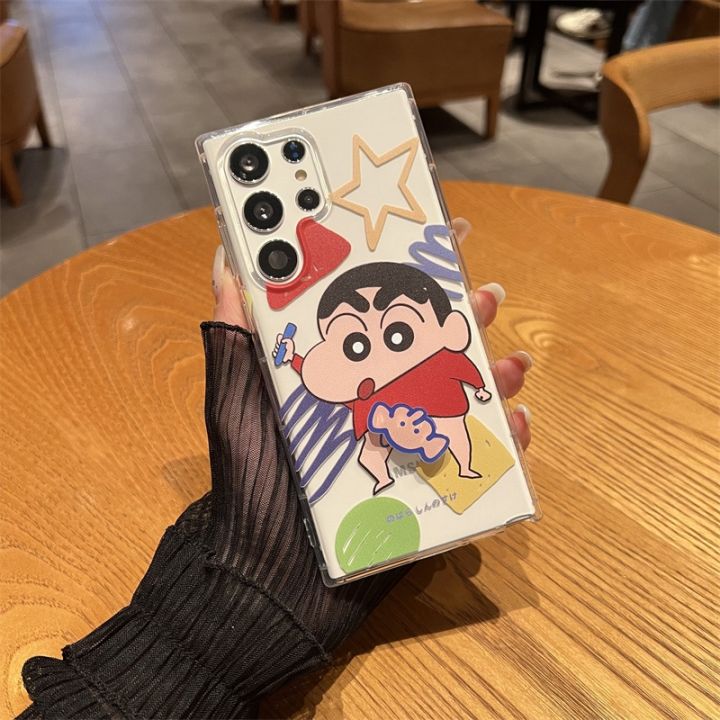 shine-electron-kawaii-crayon-shin-chan-samsung-ใหม่-a32-a51โปร่งใสเพื่อหมุนเคสโทรศัพท์ป้องกันการตกอุปกรณ์ตกแต่งดิจิตอล