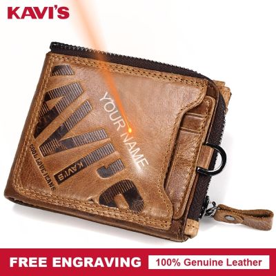 【CC】 KAVIS Leather Wallet Men Walet Portomonee PORTFOLIO Male Cuzdan Card Holder Perse Fashion Gidt Man