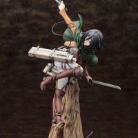 ของเล่นสำหรับเป็นของขวัญภาพอนิเมะผ่าพิภพไททันโจมตี Mikasa,ฟิกเกอร์ PVC ตุ๊กตาขยับแขนขาได้ Levi Ackerman ขนาด29ซม.