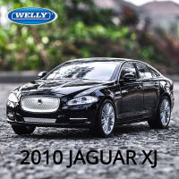 WELLY 1:24 2010 JAGUAR XJ Diecast Scale จำลองรถโลหะของเล่นรถโลหะผสม JAGUAR รถคลาสสิกเด็กของเล่นของขวัญรถยนต์ B31