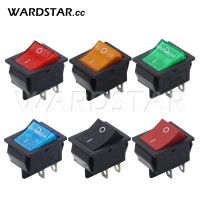 KCD4 Latching Rocker Switch ON-OFF 4 Pins 2 Position Electrical Equipment I/O Power Switch with Light 16A 250VAC/20A 125VAC