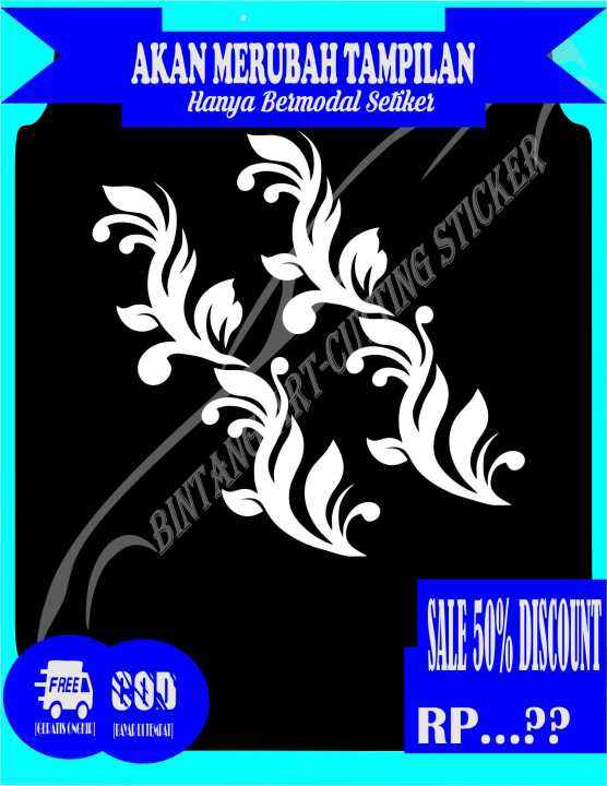 Sticker Batik cutting sticker motor tulisan batik motif batik stiker mobil depan ...