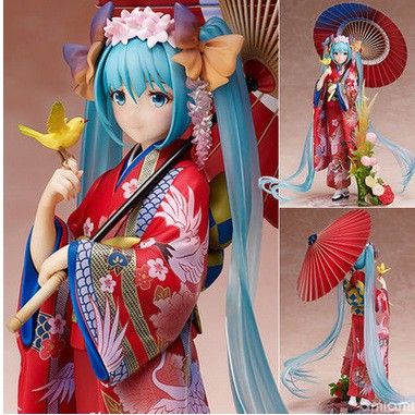 ฟิกเกอร์ Stronger Kimono Hatsune Flower Color Miku 1 / 8 Boxed Model