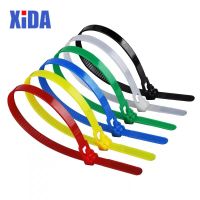 20pcs 5x200 Reusable Nylon Cable Ties Releasable Plastic Cable Zip Ties Fixed Binding Black White Red Reuse May Loose Slipknot