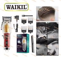 WAIKIL -9240Transparent ปัตตาเลี่ยนไฟฟ้ามืออาชีพปัตตาเลี่ยนไฟฟ้าร้านทำผมหัวน้ำมันแกะสลักชุดปัตตาเลี่ยนหัวล้านสิ่งประดิษฐ์ รับประกัน 2 ปี Hair clipper