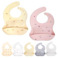 【CW】 Baby Bibs BPA Silicone Bib Adjustable Saliva Dripping Soft Edible Drooling Scarf