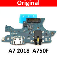 Original USB ชาร์จพอร์ตสำหรับ Samsung Galaxy A7 2018 A750 A750F ไมโครโฟน Dock Connector Flex Cable