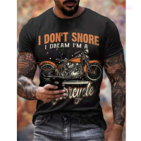 2023 T-shirt HOT New Mens 3d Car Highway Motorcycle Print Hip-hop Top Mens Retro Clothes Streeterar Size：S-5XL