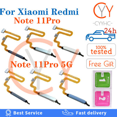 สำหรับ Xiaomi Redmi Note 11 Pro 5G 11pro ปุ่มโฮมสแกนลายนิ้วมือเซนเซอร์คืนสายเคเบิ้ลหลักชิ้นส่วนอะไหล่ซ่อม