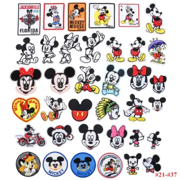 Mickey Minnie Mouse Stickers For Woman Clothes Disney Print Iron-on  Transfers On Couple Clothing Appliques Patches on Bags DIY