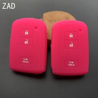 hgjmgkkk ZAD silicone key fob case cover skin holder shell set for Toyota camry Avalon rav4 Highlander Land Cruiser prius remote HOLD key