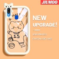 เคส JIUMOO สำหรับ VIVO Y91 Y95 Y91i เคสลายการ์ตูนหมีสปอร์ตลายหมีหลากสีน่ารักสัตว์ประหลาดตัวเล็กๆเลนส์กล้องถ่ายรูปแบบนิ่มกันกระแทกแบบใสเคสมือถือความคิดสร้างสรรค์โปร่งใสเคสป้องกันซิลิโคนแบบเรียบง่าย