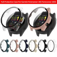 Full Protective Case For Garmin Forerunner 265 Forerunner 265S Screen Protector Cover Shell tempered glass Film Accessories