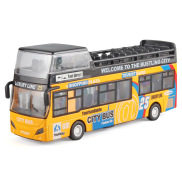 Đồ chơi mô hình xe buýt 2 tầng KAVY thăm quan thành phố bằng hợp kim có