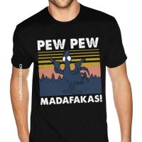 Ekstra Byk Tavuk Pew Pew Madafakas Vintage Retro Tee G mlek Erkekler Harika Byk Anime Tshirt Erkekler Pamuk Klasik 100%