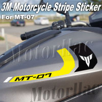 Motorcycle Fuel Tank Stickers 3M Logo Stripe Decals Accessories Waterproof 1 Pair For YAMAHA MT-07 MT07