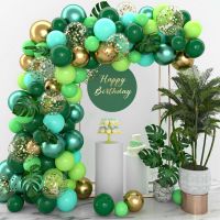 【DT】hot！ Balão Garland Arch para Decor Selva Safari Verde Casamento Aniversário Baby Shower Supplies Kids 145Pcs