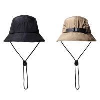 Strapback Fisherman Bucket Hat For Women Men Windproof Rope Fishing Cap Bob Panama Summer Fashion Designer Sun Hats Sunscreen