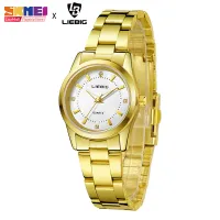 SKMEI LIEBIG New Women Fashion Watches Quartz Waterproof Watch Stainless Steel Elegant Wristwatches Ladies Clock L4005