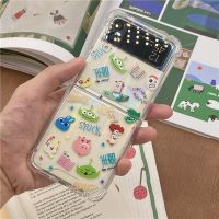 ❣✙♚ For Galaxy ZFlip 3 Case Transparent Printed Shell for Samsung Z Flip 3 Conque Cute Silicone Soft Edges Cases for Samsung ZFlip 3