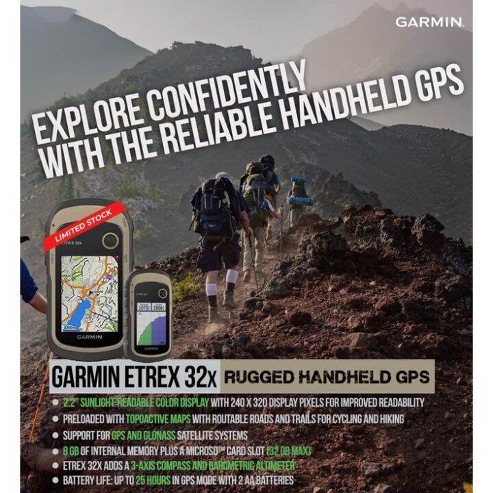 Garmin eTrex 32x, Rugged Handheld GPS Navigator 1 YEAR WARRANTY Lazada PH